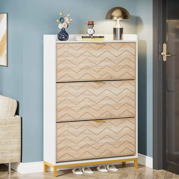 Shoe Racks with Storage Bins or Drawers