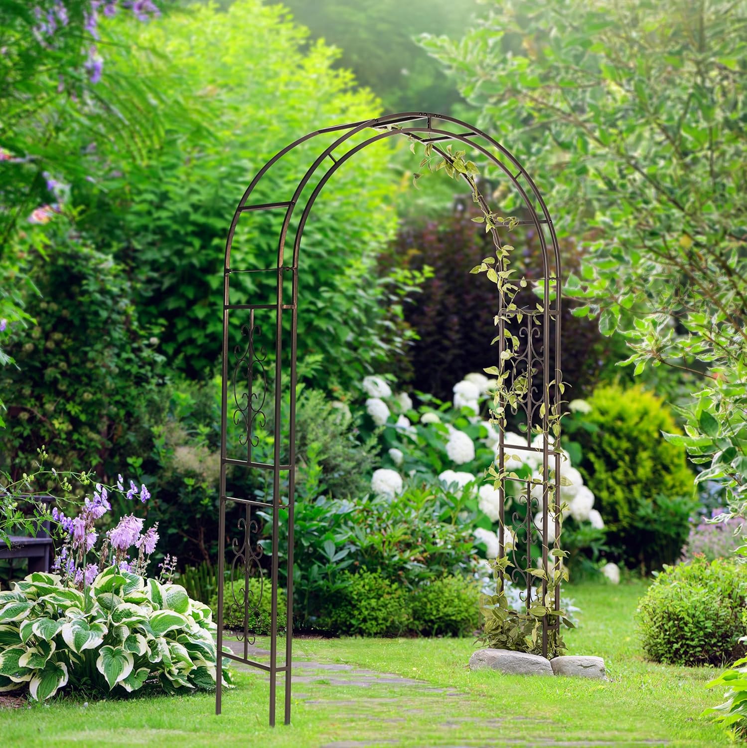 Elegant Wrought Iron Trellis for Climbing Plants